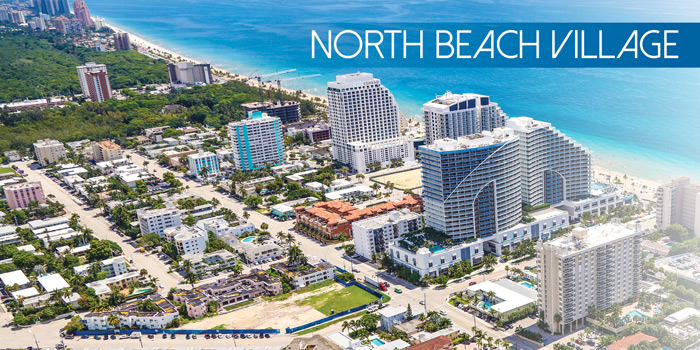 Aerial of North Beach Village on Fort Lauderdale's Barrier Island